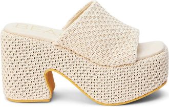 Matisse Footwear Womens Como Platform Heel In Ivory Raffa