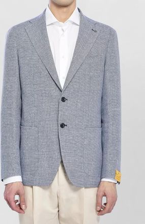 Tagliatore linen and cotton single-breasted blazer