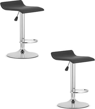 OEM Taburete Fort - Ecopiel Negro / Base Cromada X 2
