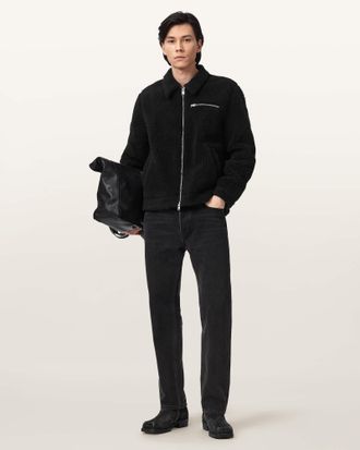 AllSaints Polyester Otis Sherpa Jacket, Size: XXL