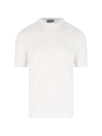John Smedley White Kempton Sea Island Cotton T-shirt