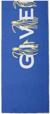 Givenchy Womens Scarf - Blue Silk - One Size