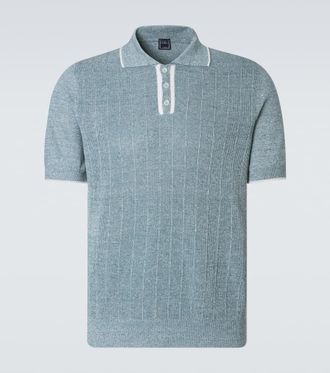 Fedeli Dodo linen and cotton polo shirt