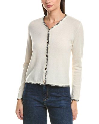 Bruno Magli Blanket Stitch Wool & Cashmere-Blend Cardigan