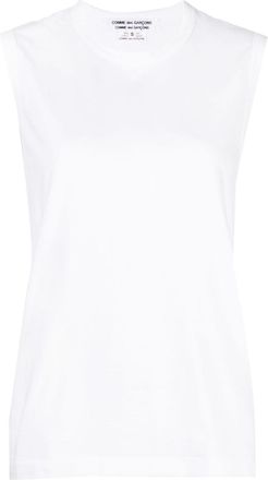 Comme Des Gar&ccedil;ons crew neck cotton vest top - women - Cotton - S - White