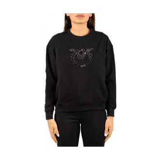 Pinko Pinko, Hoodies & sweatvesten, Dames, Zwart, S, Felpa