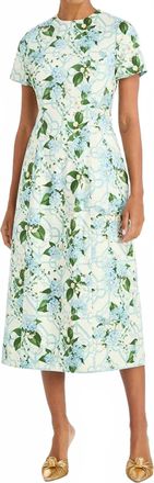 Mestiza New York Hampton Convertible Midi Dress In Quatrefoil Blue