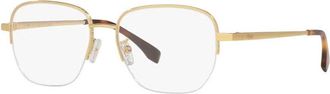 Fendi Square Semi-Rim Eyeglasses - Gold