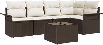 vidaXL Vidaxl - Garden Sofa Set 6 pcs 242.5 x 132.5 x 85 cm Poly rattan