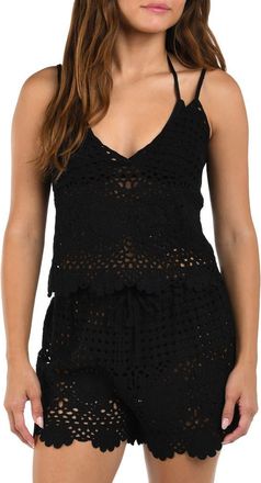 Citrus Crochet Cover-Up Camisole in Black at Nordstrom Rack, Size X-Large/xx-Large