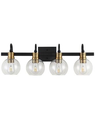 Jonathan Y Designs Jonathan Y Marais 29.75In 4-Light Iron/Glass Rustic Vintage Led Vanity Light