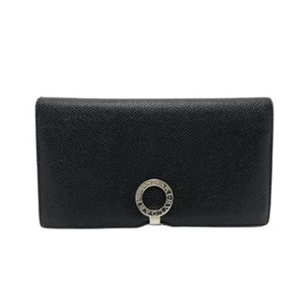 Bulgari Pre-owned Vintage Long wallet (bi-fold) - Dames - Vintage Accessoires - Zwart - ONE Size - Leer - Vintage