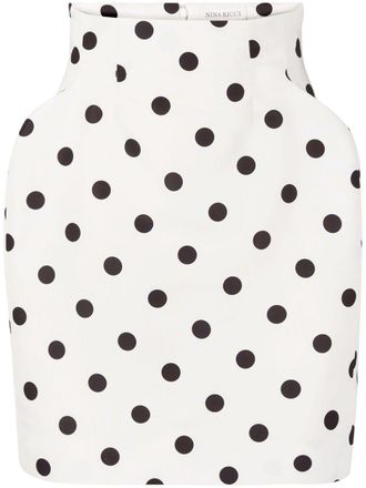 Nina Ricci Minigonna a vita alta - Bianco