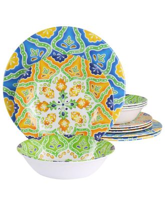 Elama Stapanya 12Pc Melamine Dinnerware Set