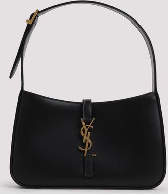 Saint Laurent Black 5A7 logo-plaque shoulder bag