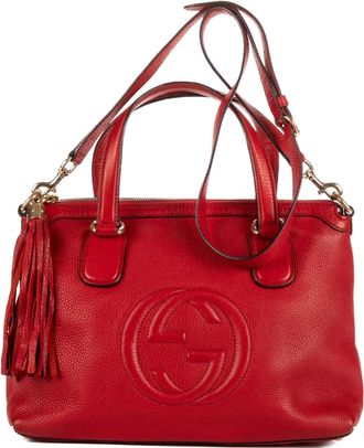 Gucci Borsa tote Soho media - Rosso