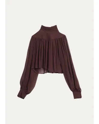Ronny Kobo Aerin Gathered Jersey Top