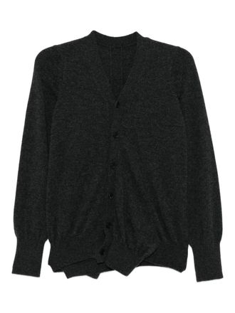 Yohji Yamamoto V-neck cardigan - women - Cashmere/Wool - 2 - Grey