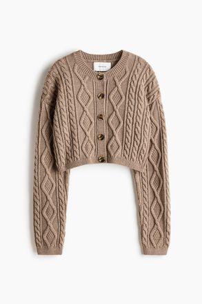 H&M Cardigan in Zopfstrick - Beige