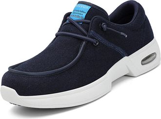 Generic Elderly Orthopedic Walking Slippers Adjustable Comfy Memory Foam Bedroom House Sneakers Non-Slip Swollen Feet Shoes,Blue,10.5 UK