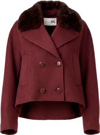 Manzoni24 Cashmere Jacket With Mink Details