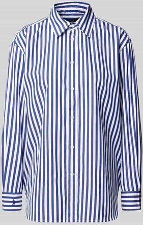 Polo Ralph Lauren Regular Fit Hemdbluse mit Logo-Stitching in Royal, Größe XL
