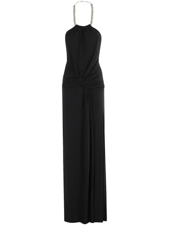 SIMKHAI Annabelle halterneck gown - Black