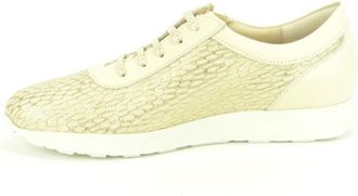 Pitillos Bedrukte Beige/Gouden Runner - Dames - Sneakers - Beige - 40 EU - Schoenen