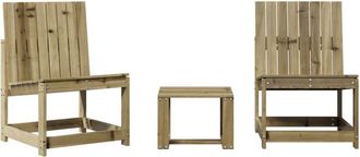 vidaXL Juego De Muebles De Jard&iacute;n 3 Pzas Madera De Pino Impregnada Vidaxl