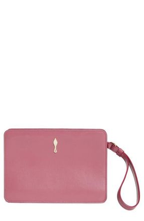 Christian Louboutin Small Bettina Leather Wristlet in 9114 Palacy/gold at Nordstrom