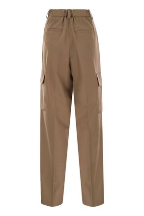 Herno Womens Soft Wool Cargo Pants - Tan - Size EU 36 (Womens)