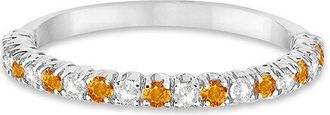 Allurez 14K 0.50 Ct. Tw. Diamond & Citrine Ring Band