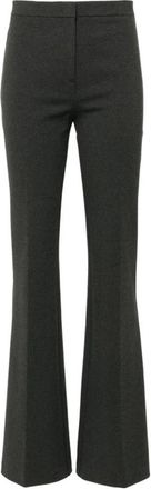 Pinko Hulka Flared Broeken - Dames - Wijde Broeken - Grijs - M - Nylon - Broeken
