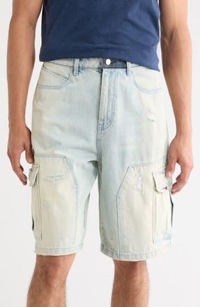 Rta Joseph Denim Cargo Shorts in Blue Clouds at Nordstrom Rack, Size 40