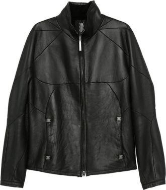 Isaac Sellam Experience panelled zip-front leather jacket - Black