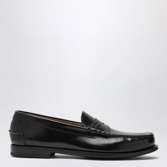 Prada Black brushed leather loafers