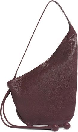 Marni Baubles kleine leren schoudertas met trekkoord - Rood