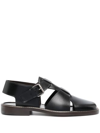 Christophe Lemaire Sandali con punta quadrata - Nero