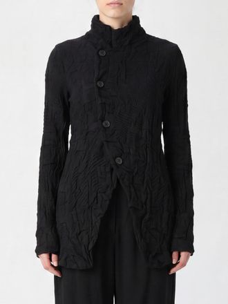 Yohji Yamamoto Giacca corta con effetto stropicciato e collo alto