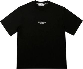 Stone Island T-shirts en Poloshirts - Heren - T-shirts - Zwart - M - Tops