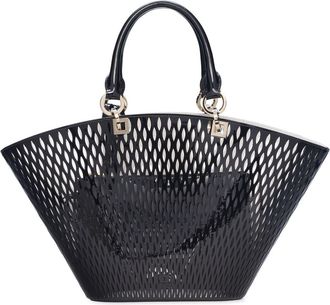 Tom Ford Medium Cutout Patent Leather Panier Tote in Black at Nordstrom