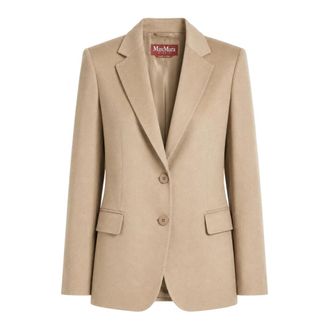 Max Mara Jassen, Dames, Bruin, S, Wol, Folgore Blazer