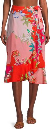 Johnny Was Nanya Wrap Skirt Cover Up In Multi