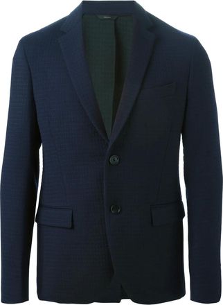 Fendi patterned blazer - Blu