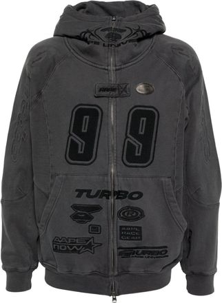 Aape By A Bathing Ape motifs-embroidered hoodie - Black