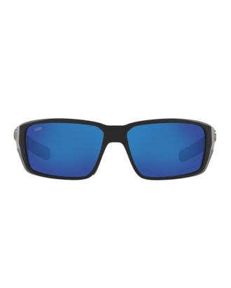 Costa Mens Fantail Pro Sunglasses 580G In Matte Black Blue Mirror