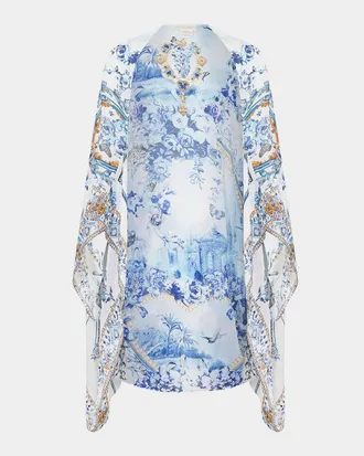Camilla The Porcelain Parlour Silk Chiffon Shrug