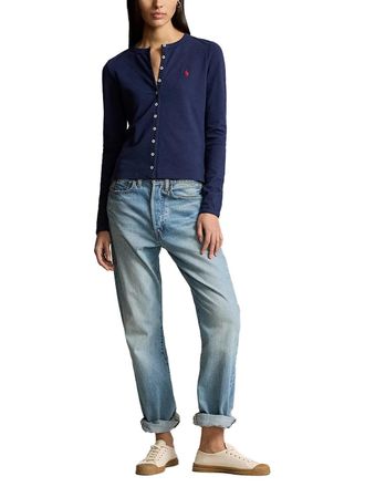 Ralph Lauren Mesh Cotton Cardigan - Navy