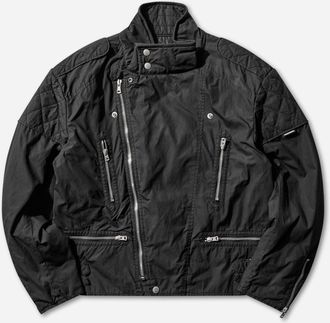 Neighborhood Men s Faded Stand Collar Riders Jacket Black