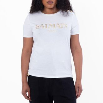 Balmain Paris Logo Cotton T-Shirt, Size X-Large
